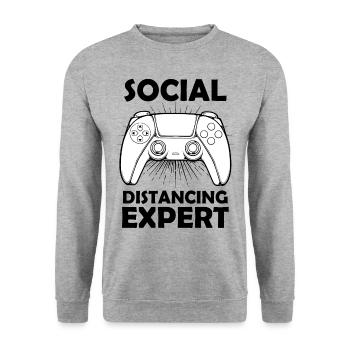 Joueurs de jeu - Sweat-shirt Unisexe - gris chiné - Devant - Alina (178cm) & Michal (187cm)