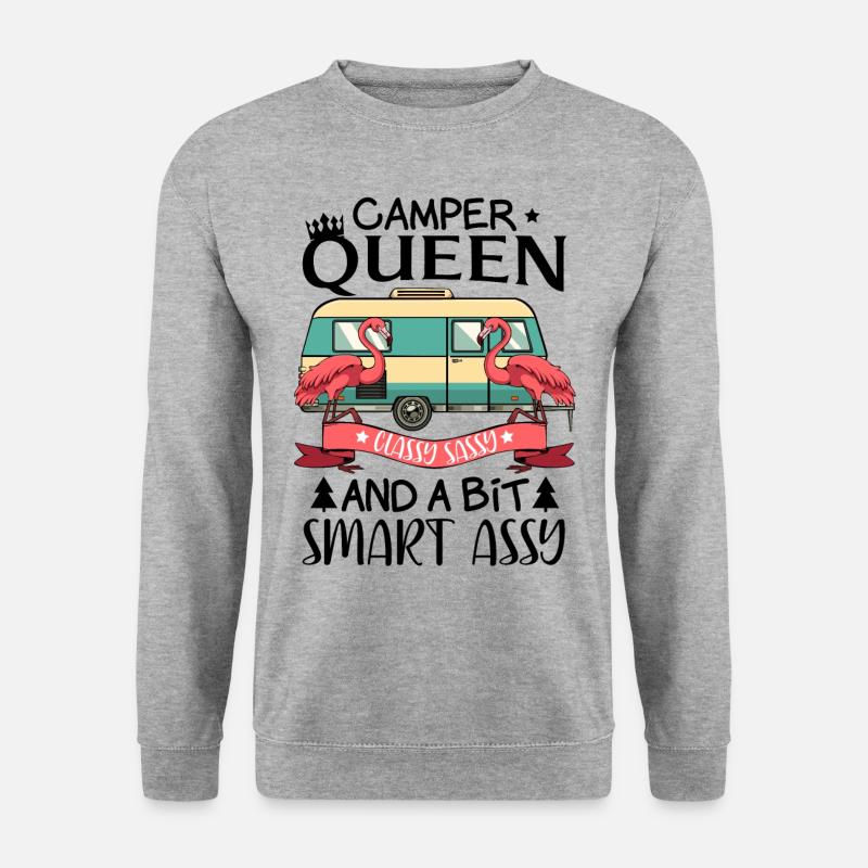 Camping Camper - Unisex Pullover - Weißgrau meliert