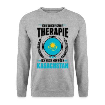 Kasachstan Urlaub Therapie Kasache Astana Reise - Unisex Pullover - Weißgrau meliert - Vorne - Alina (178cm) & Michal (187cm)