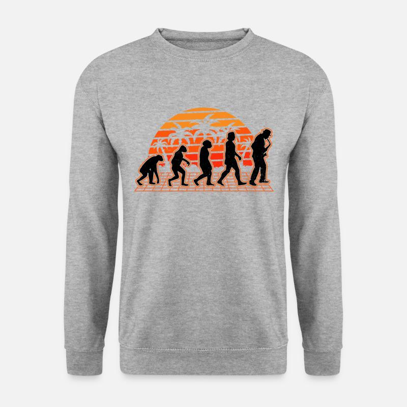 Saxophone Evolution Sunset Saxophonist - Unisex Sweatshirt - salt & pepper