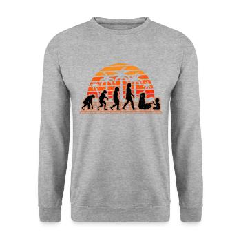 Kindergarten teacher Evolution Sunset Kindergarten - Unisex Sweatshirt - salt & pepper - Front - Alina (178cm) & Michal (187cm)