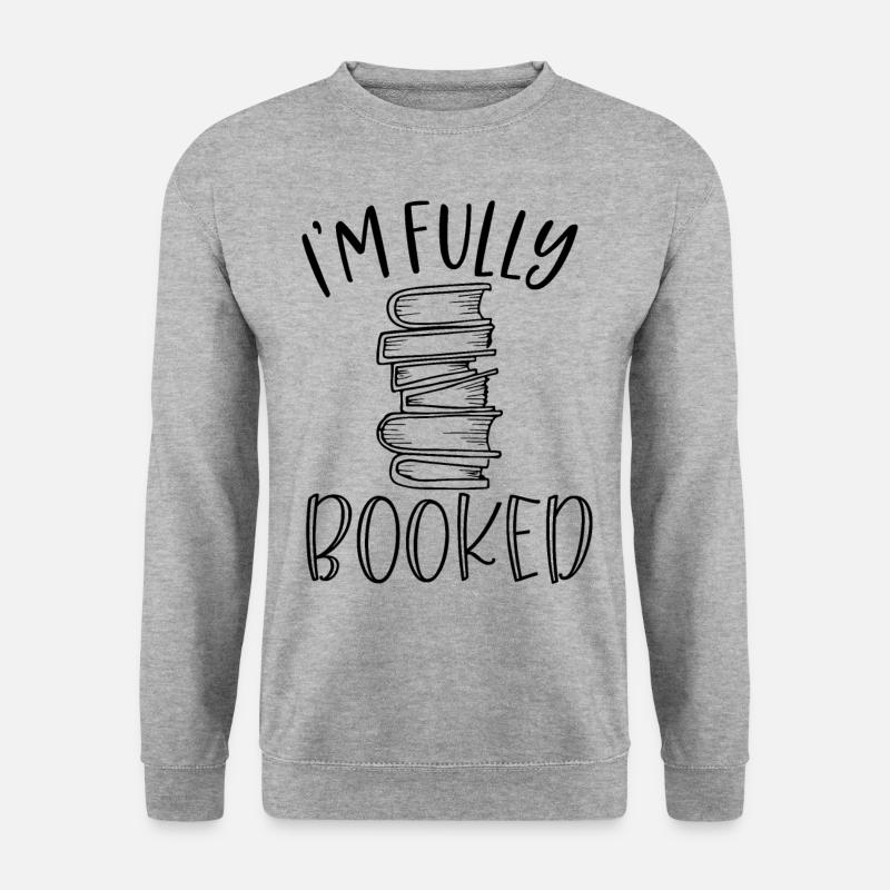 Ich bin ausgebucht - Unisex Pullover - Weißgrau meliert