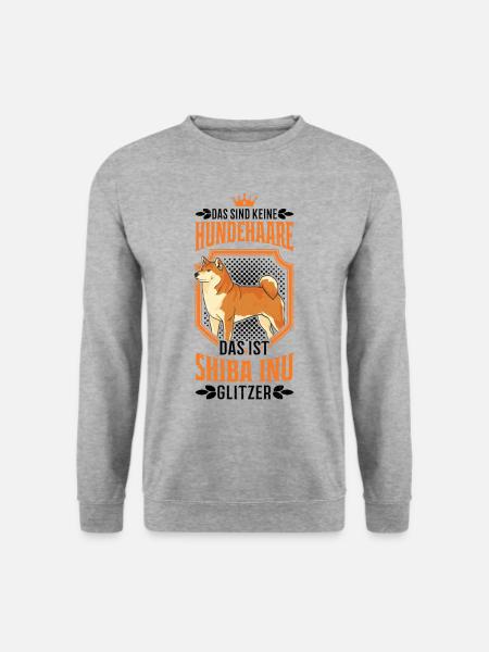 Shiba Inu Glitzer - Unisex Pullover - Weißgrau meliert