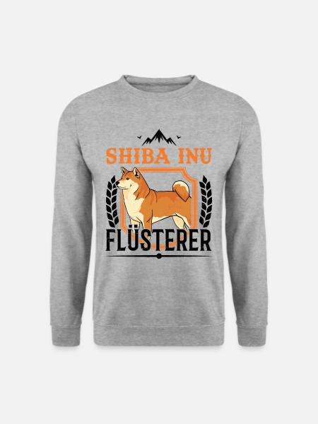 Shiba Inu Flüsterer - Unisex Pullover - Weißgrau meliert