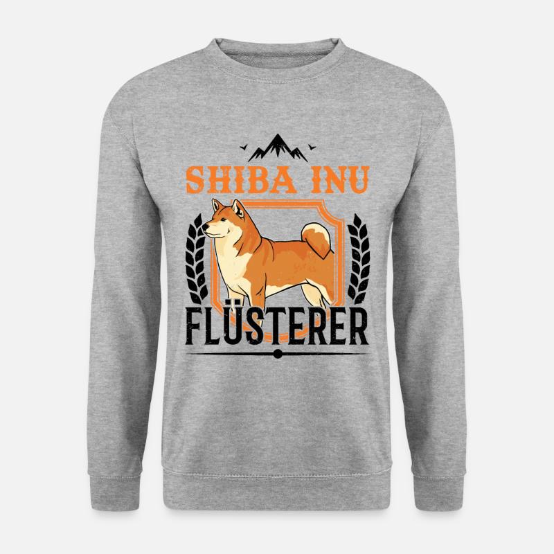 Shiba Inu Flüsterer - Unisex Pullover - Weißgrau meliert