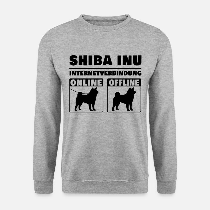 Shiba Inu Internet Online - Unisex Pullover - Weißgrau meliert