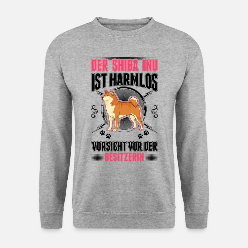 Shiba Inu Besitzerin - Unisex Pullover - Weißgrau meliert