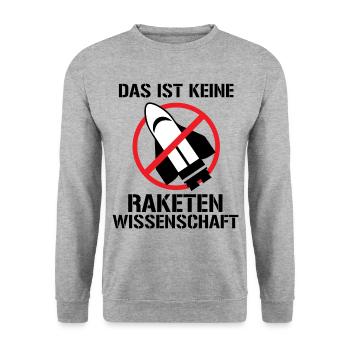 Keine Raketenwissenschaft Rakete Wissenschaft - Unisex Pullover - Weißgrau meliert - Vorne - Alina (178cm) & Michal (187cm)