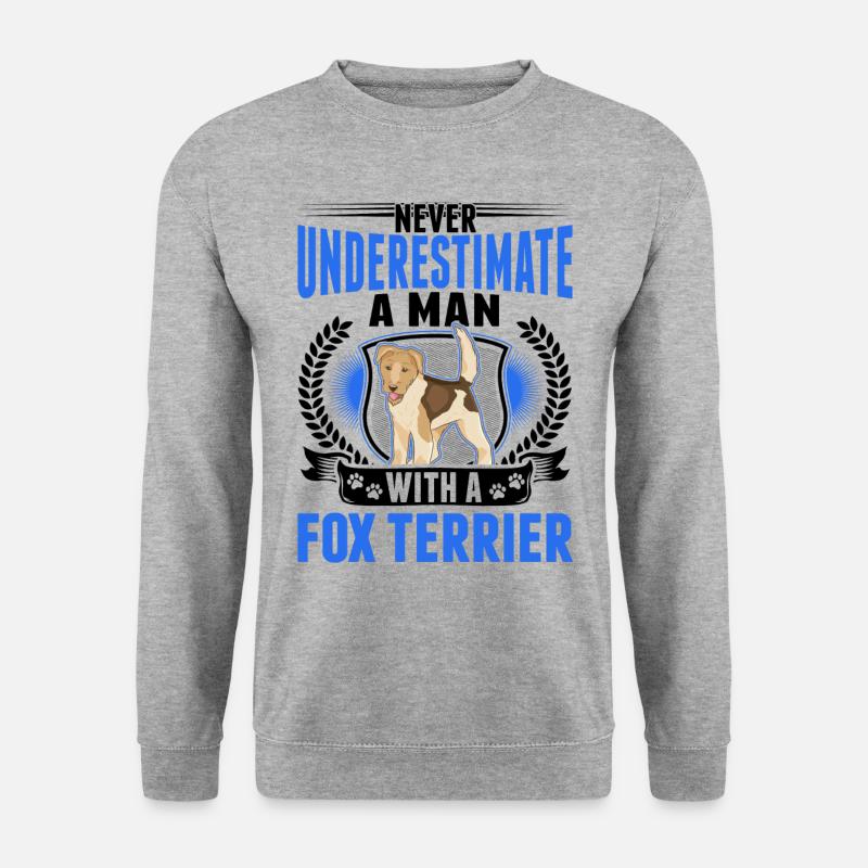 Foxterrier Besitzer Fox Terrier - Unisex Pullover - Weißgrau meliert