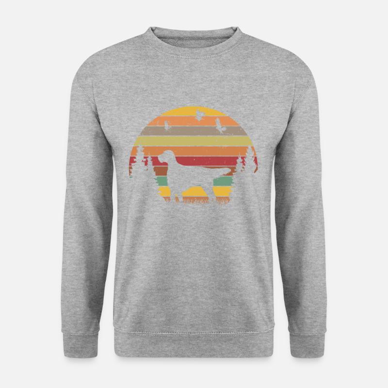 English Setter Retro - Unisex Pullover - Weißgrau meliert