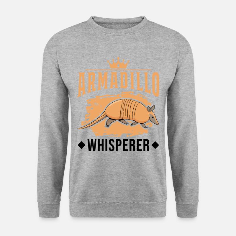Armadillo Whisperer Gürteltier - Unisex Pullover - Weißgrau meliert