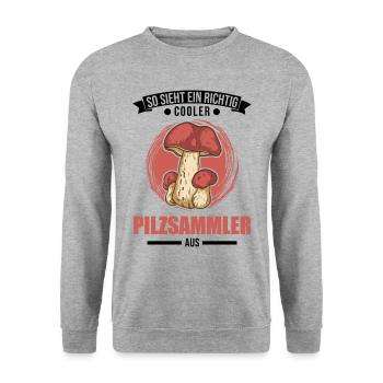 Voici à quoi ressemble un cueilleur de champignons vraiment cool - Sweat-shirt Unisexe - gris chiné - Devant - Alina (178cm) & Michal (187cm)