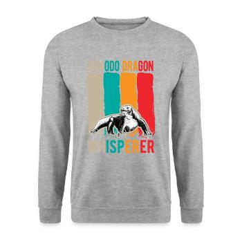 Komodo Dragon Whisperer Komodowaran - Unisex Pullover - Weißgrau meliert - Vorne - Alina (178cm) & Michal (187cm)