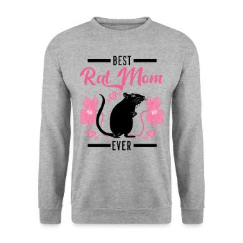 Rats Mama Rat Owner Rats Girl - Unisex Sweatshirt - salt & pepper - Front - Alina (178cm) & Michal (187cm)