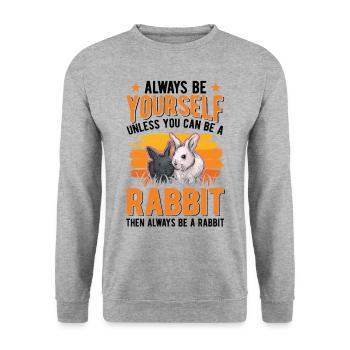 Rabbit Rabbit Rabbit Rabbit - Unisex Sweatshirt - salt & pepper - Front - Alina (178cm) & Michal (187cm)