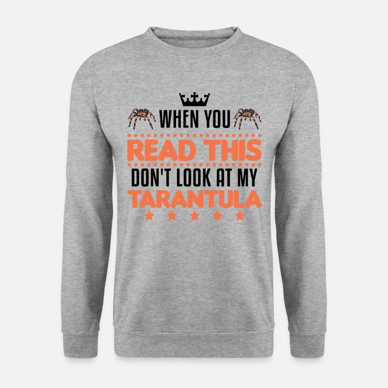 Tarantel Spinne Tarantula - Unisex Pullover - Weißgrau meliert