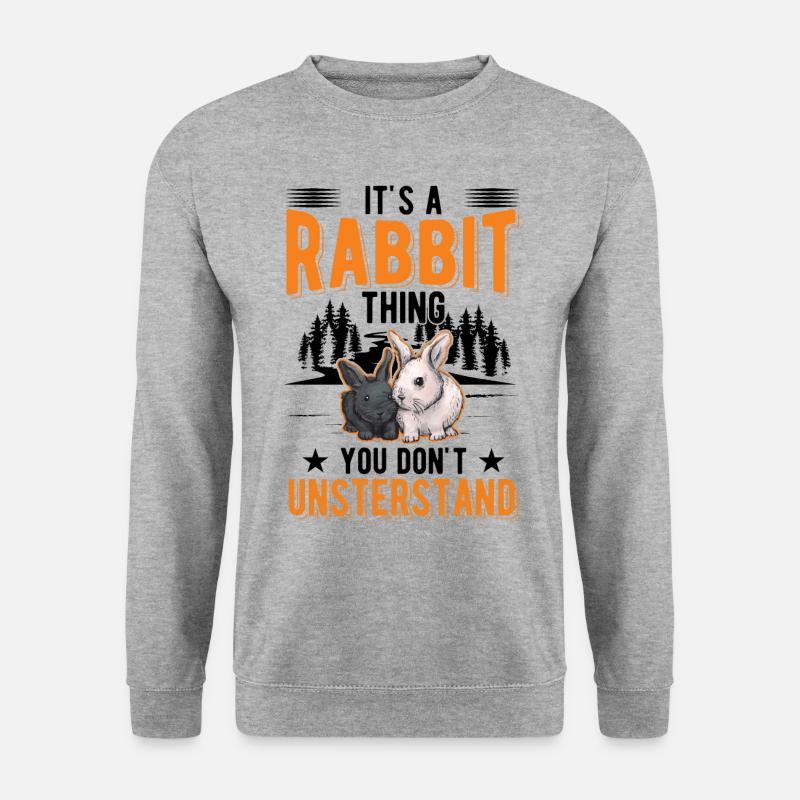 C’est un truc de lapin Lapin Lapin Lapin - Sweat-shirt Unisexe - gris chiné