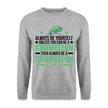Soyez toujours vous-même à moins que vous ne puissiez être un caméléon - Sweat-shirt Unisexe - gris chiné - Devant - Alina (178cm) & Michal (187cm)