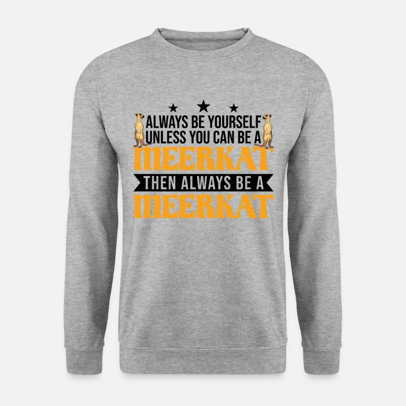 Erdmännchen Meerkat - Unisex Pullover - Weißgrau meliert