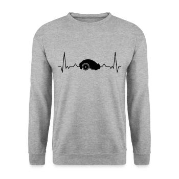 Tondeuse à gazon robotisée Heartbeat Tondeuse à gazon robotisée - Sweat-shirt Unisexe - gris chiné - Devant - Alina (178cm) & Michal (187cm)