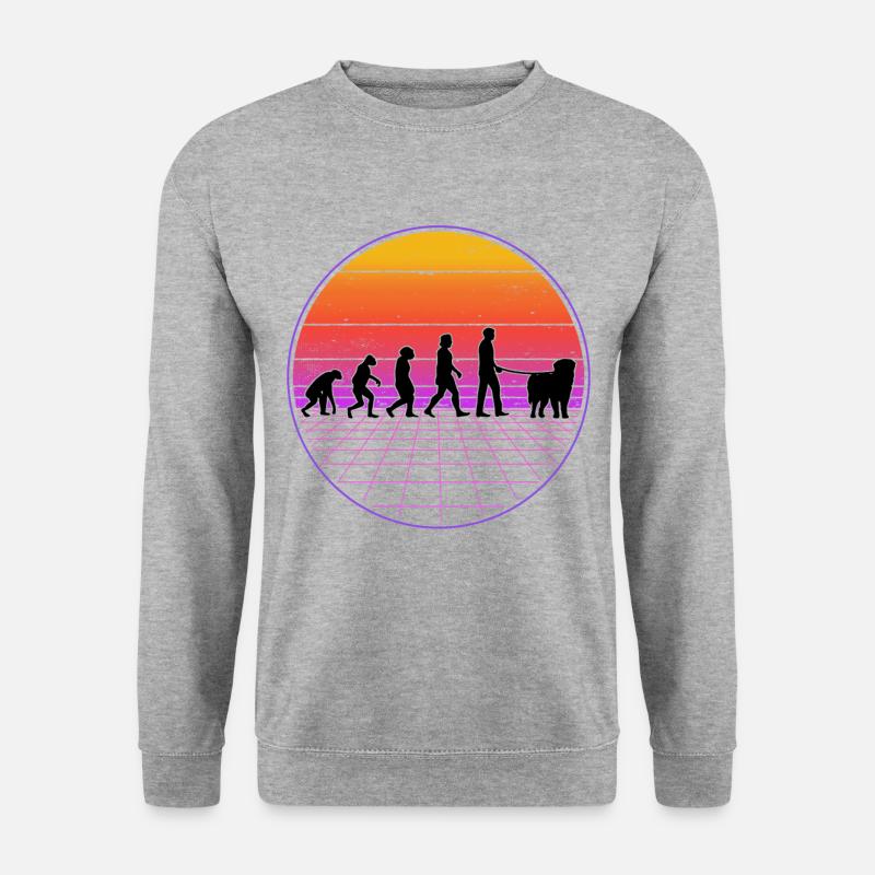 Leonberger Evolution Vaporwave - Sweat-shirt Unisexe - gris chiné