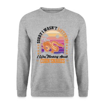 Corn Snake Cadeau Corn Snake - Sweat-shirt Unisexe - gris chiné - Devant - Alina (178cm) & Michal (187cm)