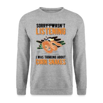 Corn Snake Cadeau Corn Snake - Sweat-shirt Unisexe - gris chiné - Devant - Alina (178cm) & Michal (187cm)