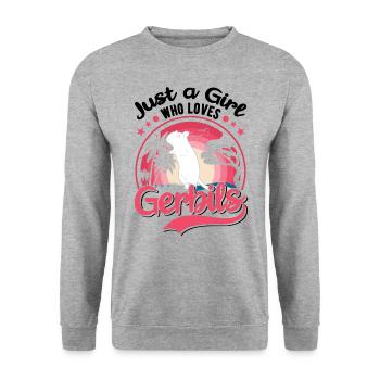 Juste une fille qui aime Gerbils Mädchen Rennmaus - Sweat-shirt Unisexe - gris chiné - Devant - Alina (178cm) & Michal (187cm)