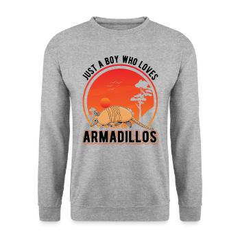 Armadillo Young Armadillo - Unisex Sweatshirt - salt & pepper - Front - Alina (178cm) & Michal (187cm)