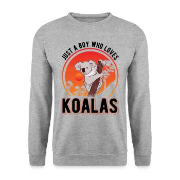 Koala Jeune Ours Koala - Sweat-shirt Unisexe - gris chiné - Devant - Alina (178cm) & Michal (187cm)