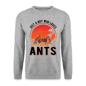 Ants Young anthills Fire ants - Unisex Sweatshirt - salt & pepper - Front - Alina (178cm) & Michal (187cm)