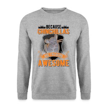 Parce que les chinchillas sont impressionnants - Sweat-shirt Unisexe - gris chiné - Devant - Alina (178cm) & Michal (187cm)