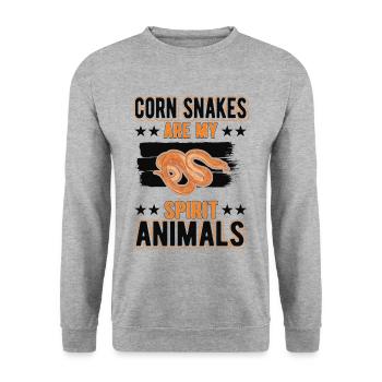 Corn Snake Gift Spirit Animal Corn Snake - Sweat-shirt Unisexe - gris chiné - Devant - Alina (178cm) & Michal (187cm)