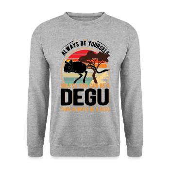 Soyez toujours vous-même à moins que vous ne puissiez être un Degu - Sweat-shirt Unisexe - gris chiné - Devant - Alina (178cm) & Michal (187cm)