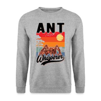 Ameisenflüsterer Ant Whisperer Ameise - Sweat-shirt Unisexe - gris chiné - Devant - Alina (178cm) & Michal (187cm)