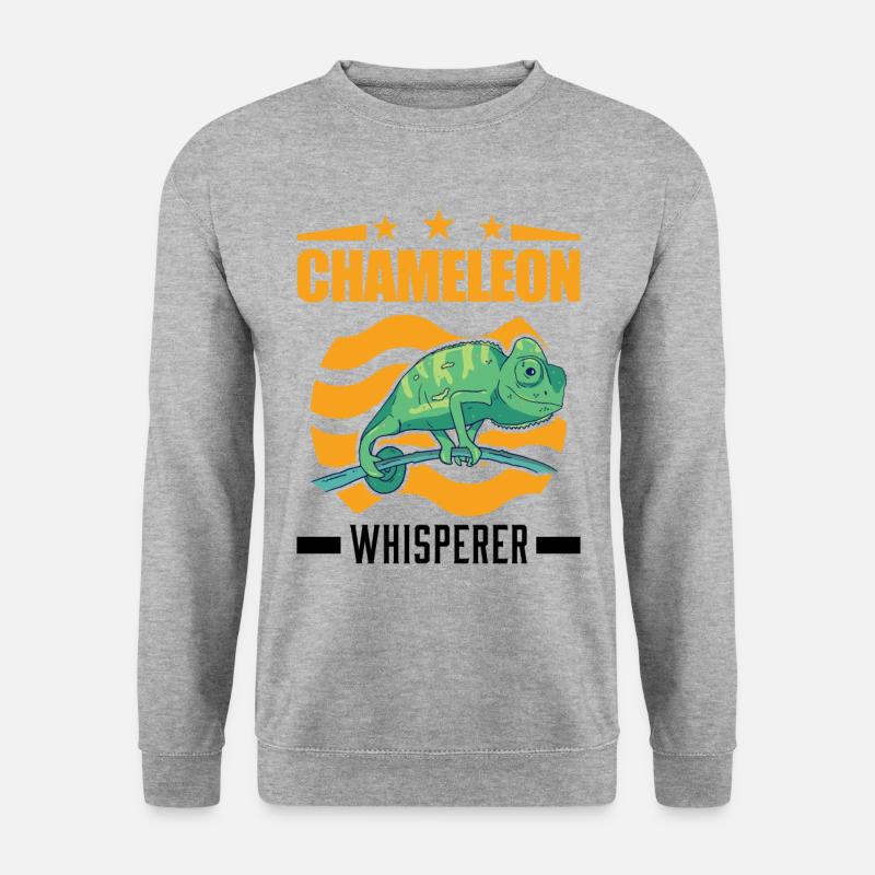 Chamäleon Flüsterer Chameleon Whisperer - Sweat-shirt Unisexe - gris chiné