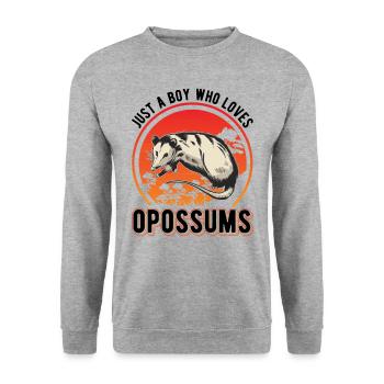 Opossum Young Possum Pouch Rat - Unisex Sweatshirt - salt & pepper - Front - Alina (178cm) & Michal (187cm)