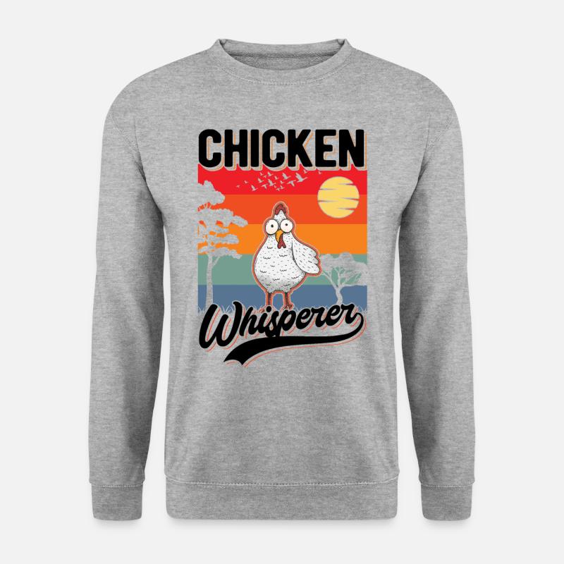 Poulet Chuchoteur Éleveur de poulet - Sweat-shirt Unisexe - gris chiné