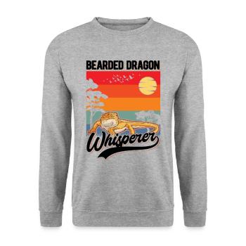 Bartagamen Flüsterer Bearded Dragon Whisperer - Unisex Sweatshirt - salt & pepper - Front - Alina (178cm) & Michal (187cm)
