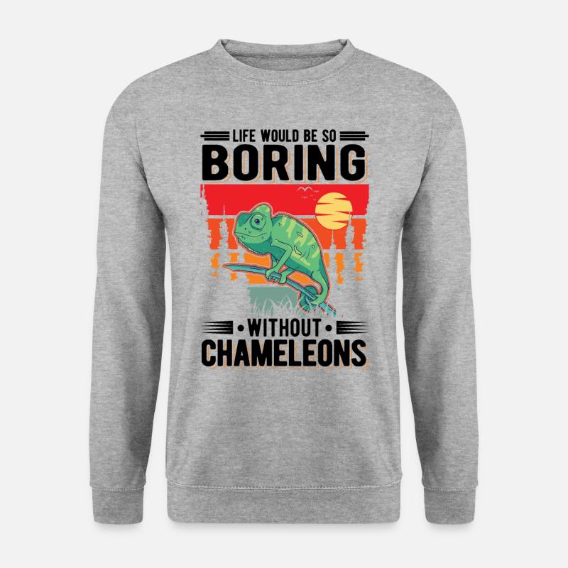 Chameleon Cadeau Caméléon - Sweat-shirt Unisexe - gris chiné