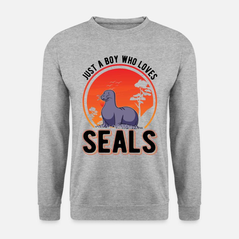 Robbe Junge - Unisex Pullover - Weißgrau meliert