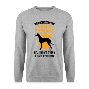 Galgo Espanol Cadeau Lévrier Espagnol - Sweat-shirt Unisexe - gris chiné - Devant - Alina (178cm) & Michal (187cm)