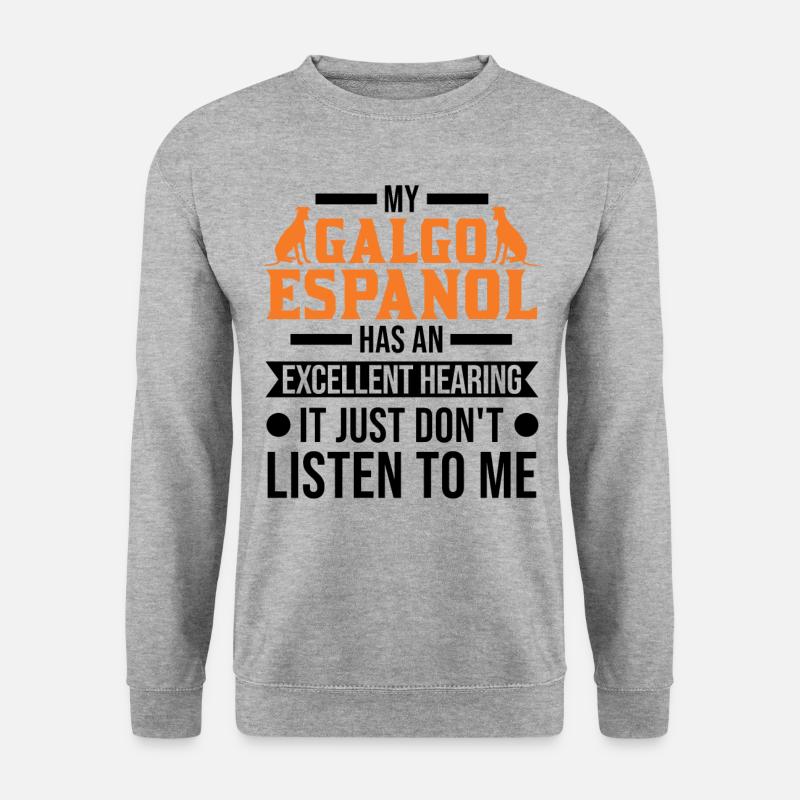 Galgo Espanol Gift Spanish Greyhound - Unisex Sweatshirt - salt & pepper