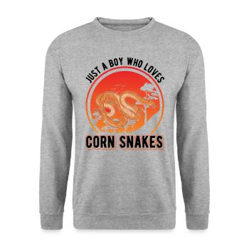 Serpent de maïs Jeune serpent de maïs - Sweat-shirt Unisexe - gris chiné - Devant - Alina (178cm) & Michal (187cm)