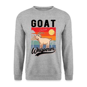 Goat Whisperer Goat Whisperer Goat Host Goat Goat - Unisex Sweatshirt - salt & pepper - Front - Alina (178cm) & Michal (187cm)