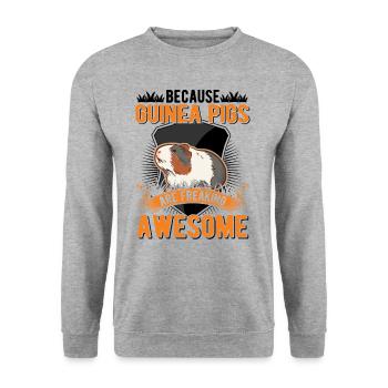 Cochon d’Inde Cadeau Cochon d’Inde - Sweat-shirt Unisexe - gris chiné - Devant - Alina (178cm) & Michal (187cm)