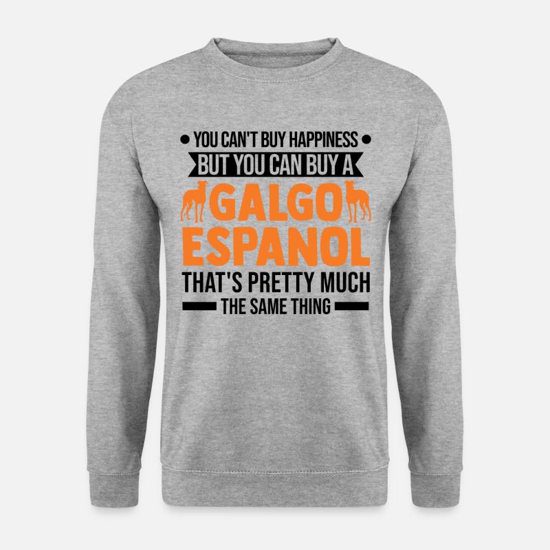 Galgo Espanol Happiness Spanish Greyhound - Unisex Sweatshirt - salt & pepper