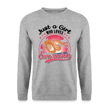 Corn Snake Fille Corn Snake - Sweat-shirt Unisexe - gris chiné - Devant - Alina (178cm) & Michal (187cm)