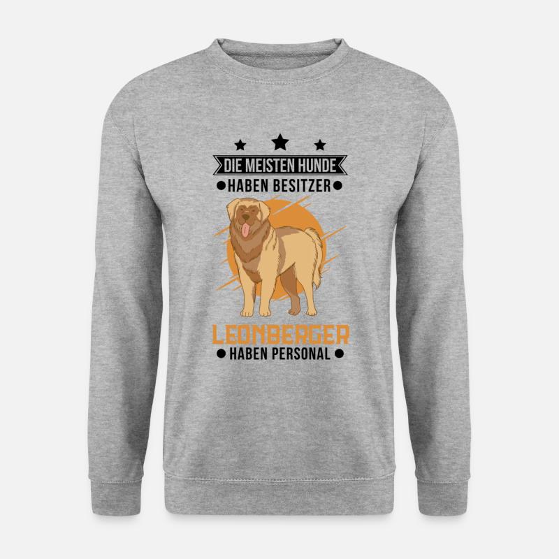 Leonberger Personal - Unisex Pullover - Weißgrau meliert