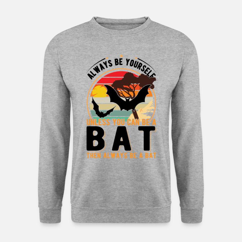 Fledermaus Liebhaber Fransenfledermaus - Unisex Pullover - Weißgrau meliert